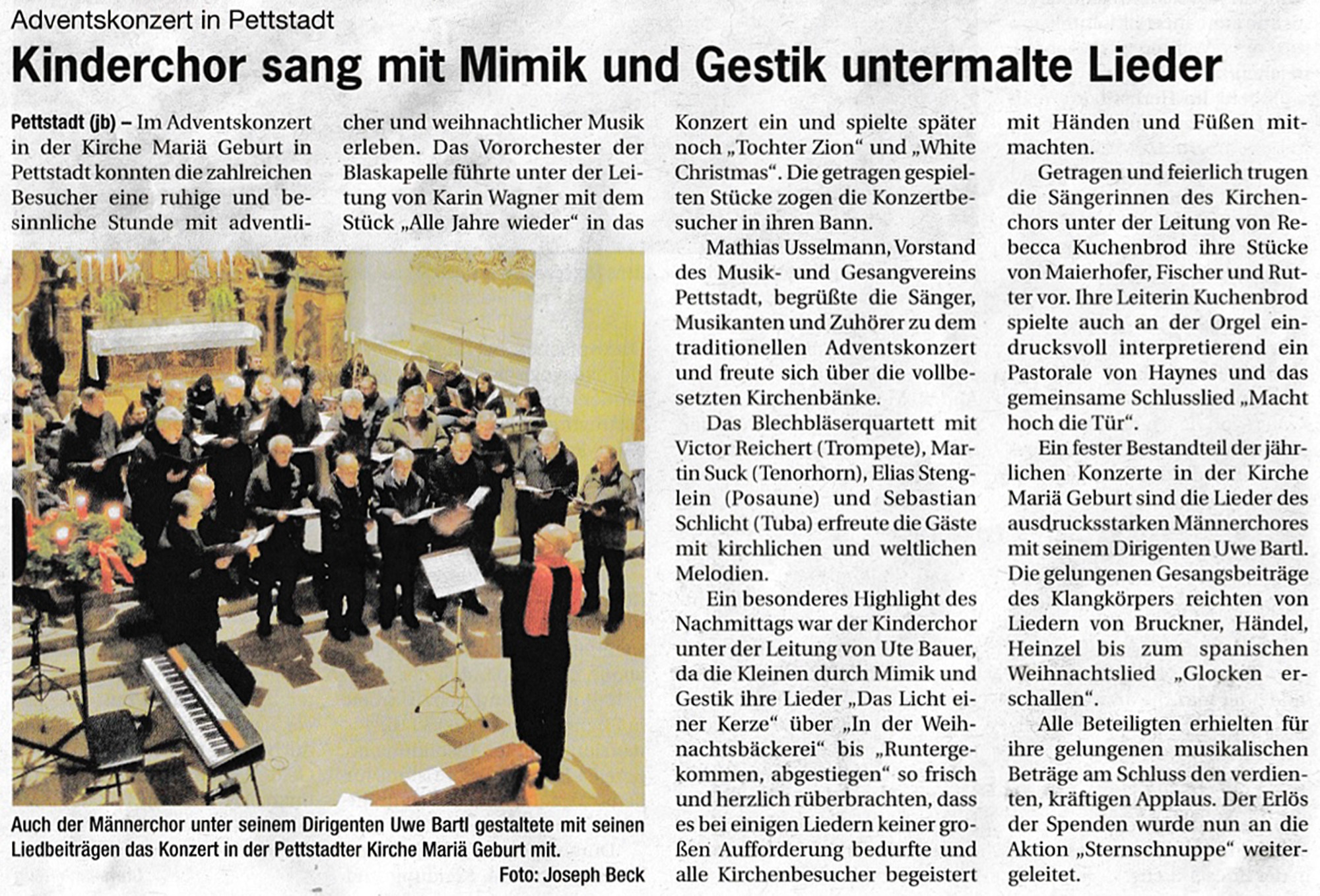 Heinrichsblatt: Kinderchor sang mit Mimik und Gestik untermalte Lieder