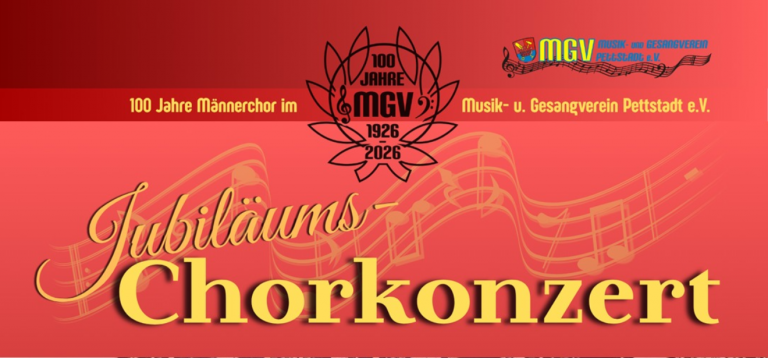 100 Jahre Männerchor Pettstadt: Herzliche Einladung zum großen Jubiläumskonzert!